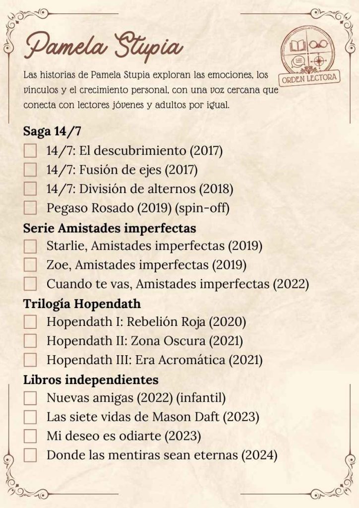 Libros de Pamela Stupia en Orden