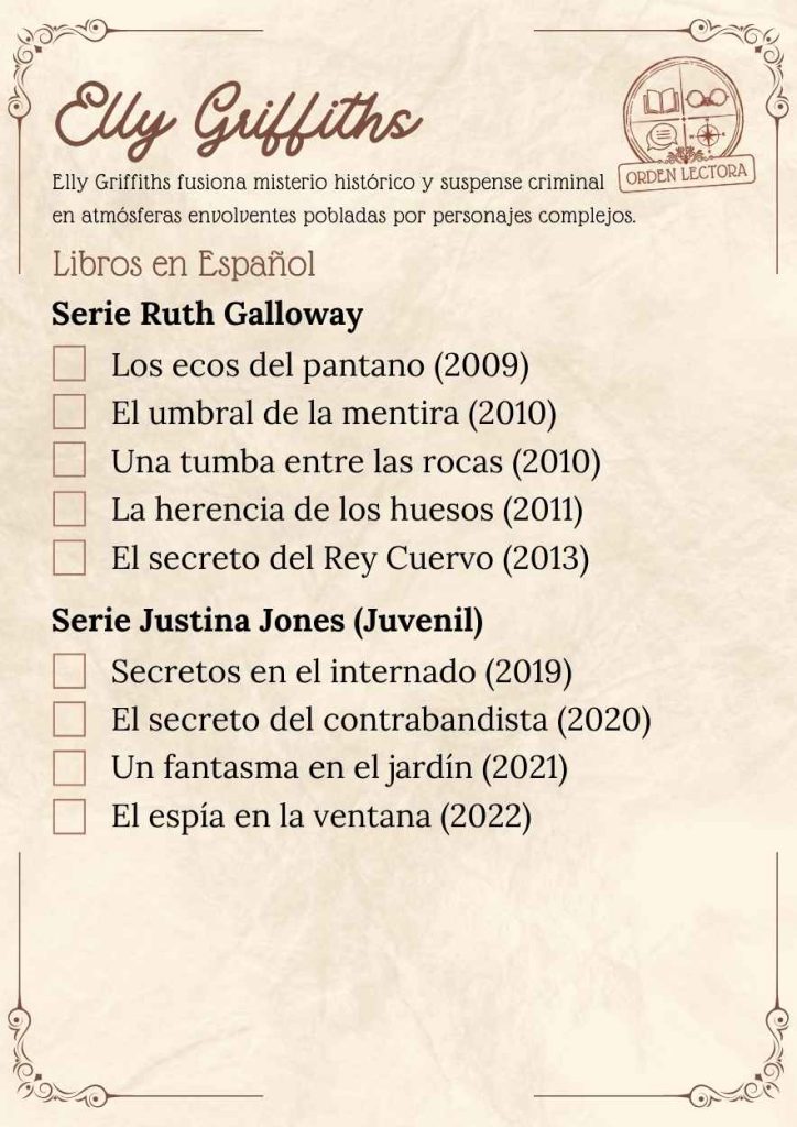 Libros de Elly Griffiths en Orden