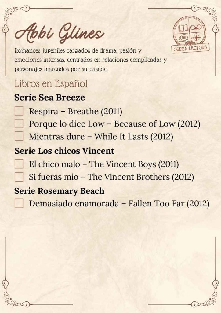 Libros de Abbi Glines