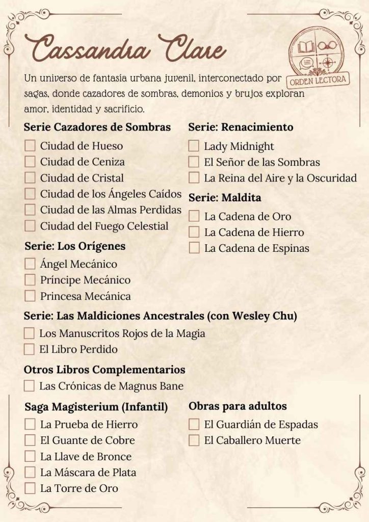 Libros de Cassandra Clare
