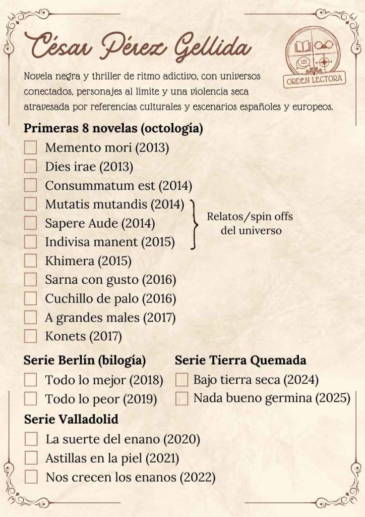 Libros de César Pérez Gellida en Orden