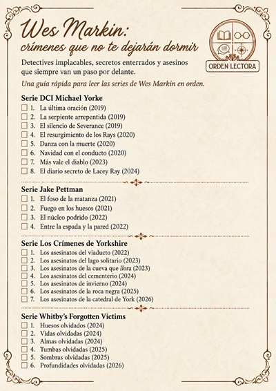Lista de libros de Wes Markin