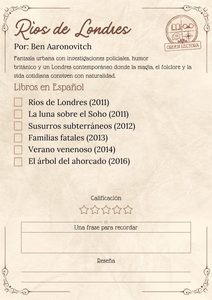 Saga Peter Grant Ríos de Londres